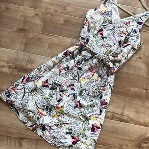 White Floral Dress XS